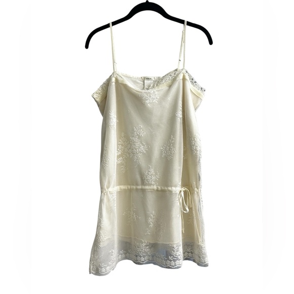 Old Navy Vintage Y2K Lace Velvet Cami Top Fairy Romantic Feminine Ivory Size XL - Picture 1 of 11